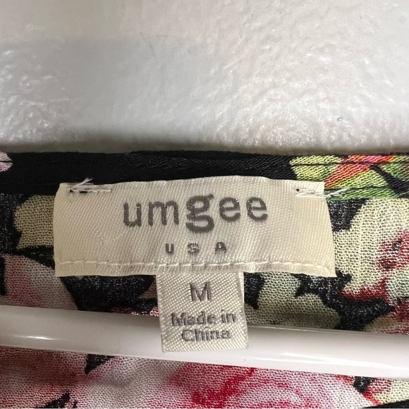 Umgee Women's Caged Floral Bell Sleeve Pullover Tunic Top Lace Y2K Boho Festival - Picture 9 of 14